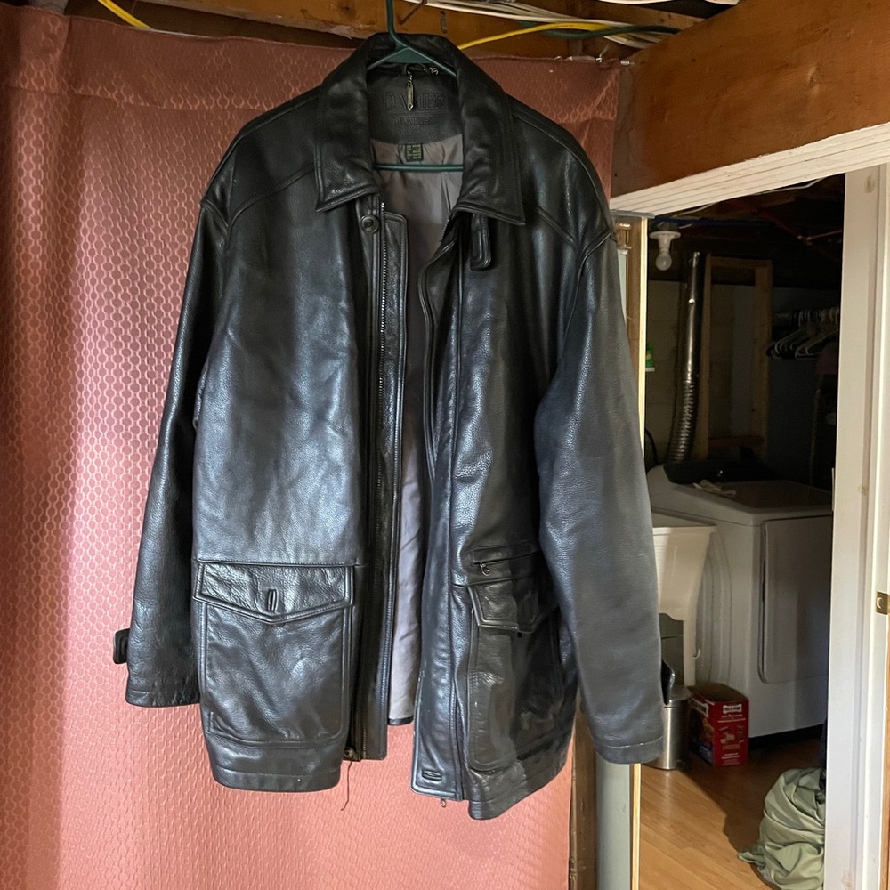 Danier Black Leather Military Jacket